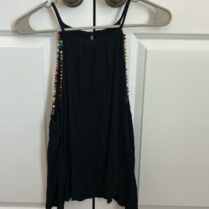 Abbeline Halter Tank Top with Rainbow Accent